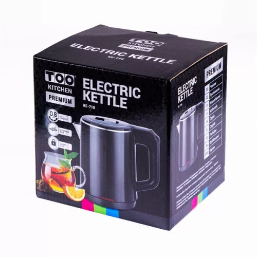 TOO KE-710 0,8L čierna prémiová kanvica