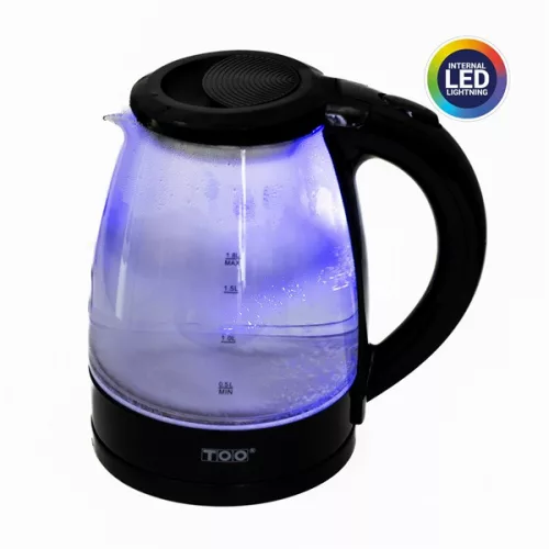 TOO KE-800 1,8l čierna sklenená kanvica