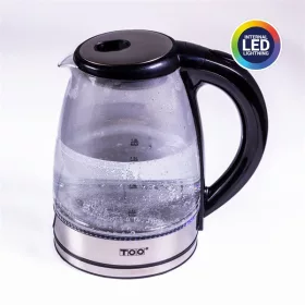 Sklenená kanvica TOO KE-810 s objemom 1,8 l, strieborná