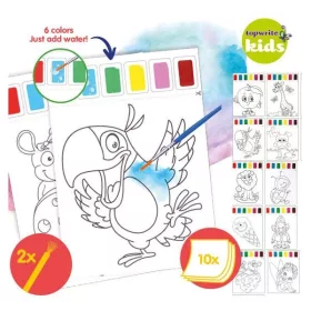   Topwrite Kids set za bojanje od 10 dijelova u 6 boja s 2 kista