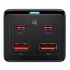 Baseus PSZM000401 GaN3 Pro 100W 2xUSB/2xUSB C/AC fekete töltő
