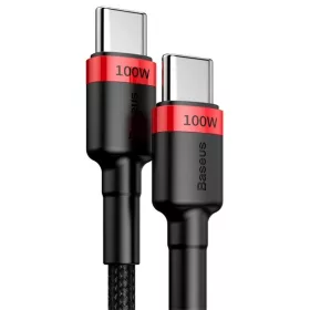   Dátumový kábel a načítanie Baseus CATKLF-AL91 Kábel 2m QC 3.0 100W USB C čiernobiely