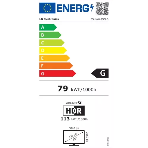 LG 55" 55UN640S 4K UHD Smart LFD kijelző