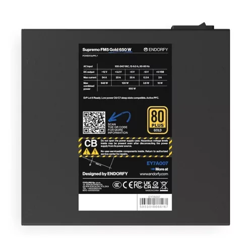 Endorfy Supremo FM5 Gold 650W tápegység
