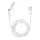 Pletený kábel Kikkerland US237-SI USB-C Lightning Silver