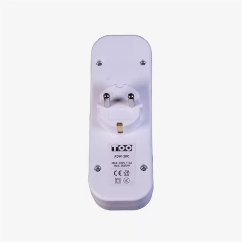 TOO ADW-300 3-zásuvkový biely nástenný adaptér