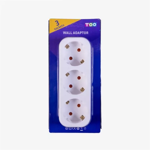 TOO ADW-300 3-zásuvkový biely nástenný adaptér