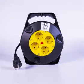   TOO CRB-4100 4 zásuvky 10 metrov čierny káblový bubon 3x1,5 mm2