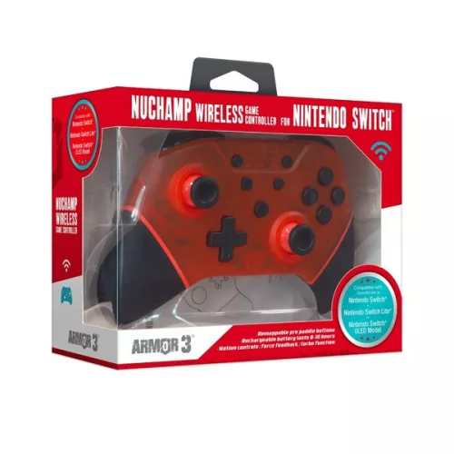 Armor3 M07467-RR NuChamp Nintendo Switch Rubin vezeték nélküli piros kontroller