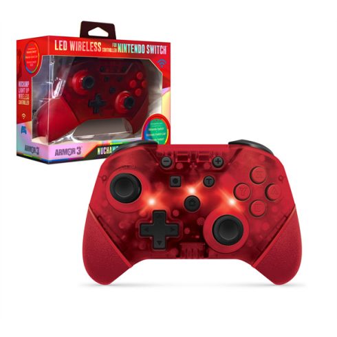 Armor3 M07467-RL NuChamp Nintendo Switch vezeték nélküli LED piros kontroller
