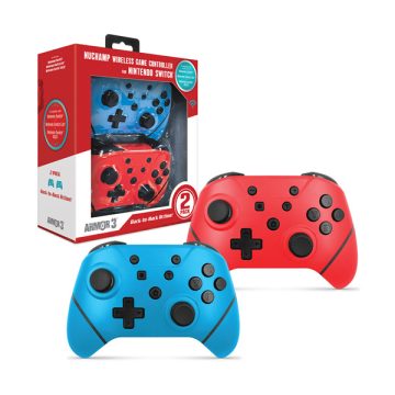   Armor3 M07467-BBRD NuChamp Nintendo Switch vezeték nélküli kék, piros kontroller csomag (2db)
