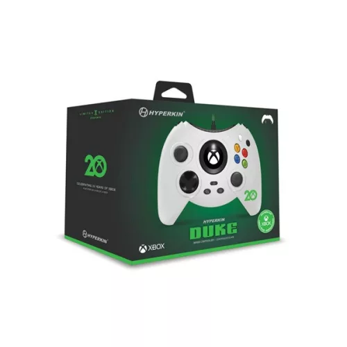 Hyperkin M02668-ANWH Duke Xbox Series|One/Windows 11|10 20.Évf. Xbox liszenszelt vezetékes fehér kontroller
