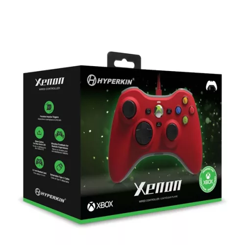 Hyperkin M01368-RD Xenon Xbox Series|One/Windows 11|10 piros Xbox liszenszelt vezetékes piros kontroller