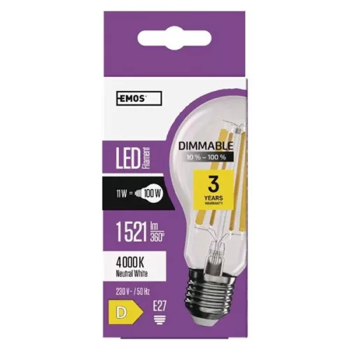 LED žiarovka Emos ZF5264D E27/11W (100W)/1521 lm/prírodná biela A60
