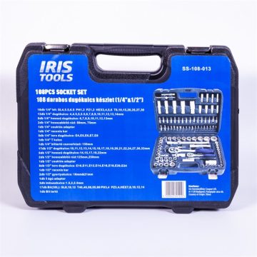   IRIS TOOLS SS-108-013 108 darabos dugókulcs készlet (1/4"&1/2")
