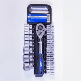   IRIS TOOLS SS-019-020 19 darabos dugókulcs készlet racsnis karral 1/2"