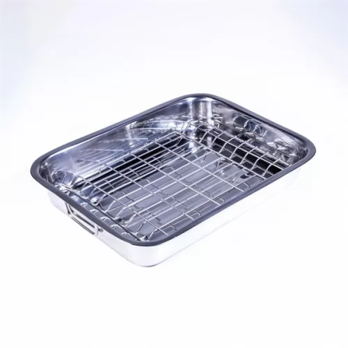 TOO KT-448 Vas de copt cu grătar și capac din oțel inoxidabil