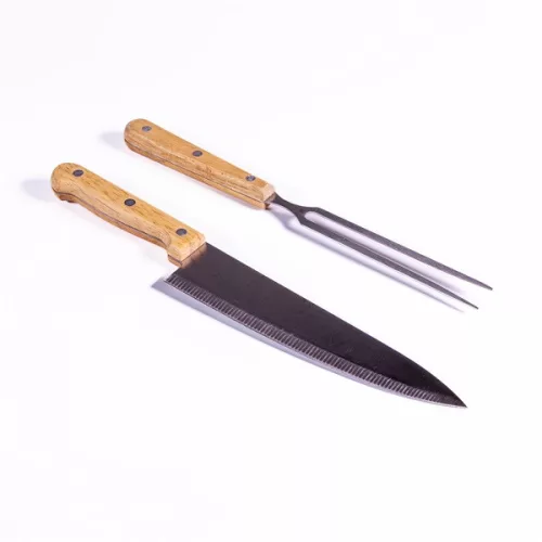 Set cuțit și furculiță IRIS KT-179 pentru grătar și tăiat carne