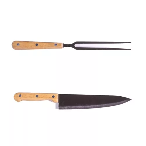 Set cuțit și furculiță IRIS KT-179 pentru grătar și tăiat carne