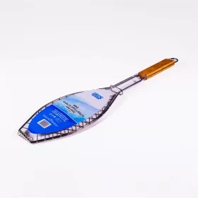   IRIS KT-205 BBQ oválny grilovací rošt na ryby 29 cm x grilovacia plocha 13 cm