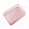 IRIS KT-212 Set de 2 coșuri de depozitare cu grilă metalică (17,5cmx12cmx6cm, 24cmx16cmx6cm)