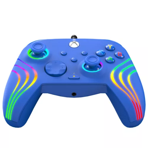 PDP 049-024-BL Afterglow Wave Xbox Series X|S/Xbox One/PC vezetékes RGB LED kék kontroller