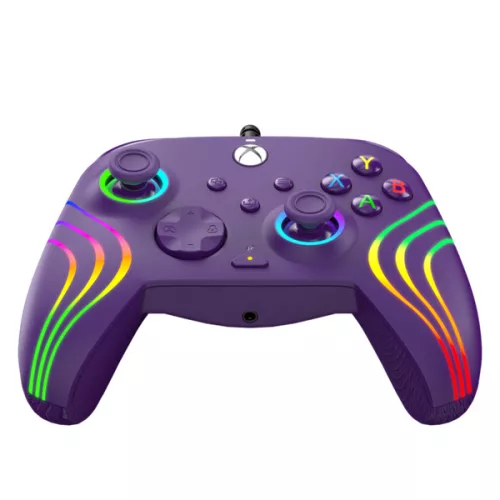 PDP 049-024-PR Afterglow Wave Xbox Series X|S/Xbox One/PC vezetékes RGB LED lila kontroller