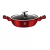 Berlinger Haus BH/1262N 24 cm Metallic Line Burgundy Edition cu capac, picioare joase