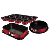 Tavă pentru brioșe Berlinger Haus BH/7635, culoare vișinie, set 3 forme pentru tort