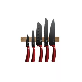   Set de cuțite Berlinger Haus BH/2886 bordo, 6 piese, lemn de salcâm cu agățător magnetic