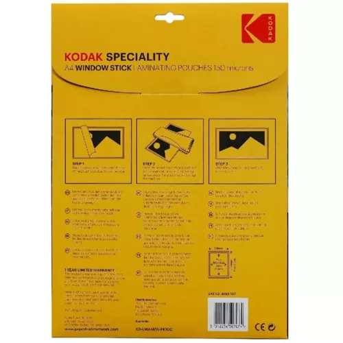 Kodak A4, 150 mikrona, 10 kom/pakiranje sjajne folije za laminiranje s ljepilom na staklo