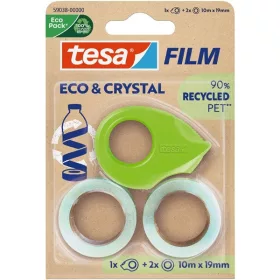 Tesa 59038 Eco&Crystal 10 m x 19 mm 3-in-1 Klebeband