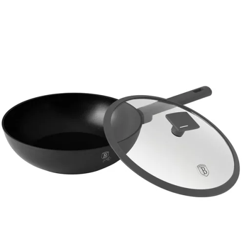 Berlinger Haus BH/8124 Colecția Antracit Tigaie wok 28 cm cu capac