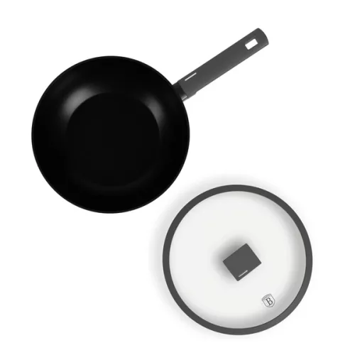 Berlinger Haus BH/8124 Colecția Antracit Tigaie wok 28 cm cu capac