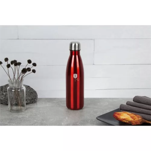 Termos Berlinger Haus BH/8625 0.5L, culoare vișinie, în formă de sticlă