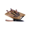 Berlinger Haus BH/2554A cu tocător din bambus, set de 6 cuțite roz