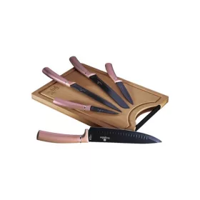   Berlinger Haus BH/2554A cu tocător din bambus, set de 6 cuțite roz