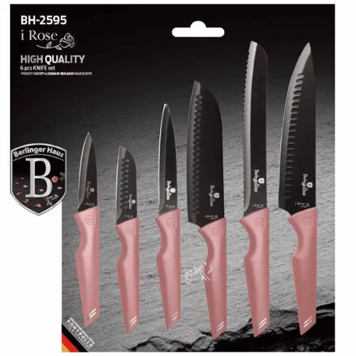 Set de cuțite Berlinger Haus BH/2595 roz, 6 piese