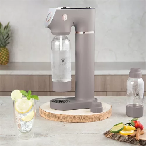 Berlinger Haus BH/8558 matný taupe automat na sódu s 2 fľašami, barometer