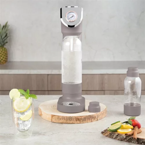 Berlinger Haus BH/8558 matný taupe automat na sódu s 2 fľašami, barometer