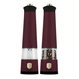   Râșniță electrică de sare și piper Berlinger Haus BH/9555, visiniu mat, cu 2 piese
