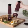 Râșniță electrică de sare și piper Berlinger Haus BH/9555, visiniu mat, cu 2 piese