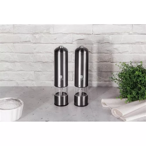 Râșniță electrică de sare și piper Berlinger Haus BH/9288 carbon pro, cu 2 părți