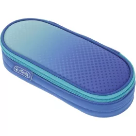   Herlitz Dip Dye Blue ovális1 klapnis 1 cipzáras zsebes tolltartó