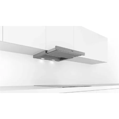 Bosch DFL064W53 strieborná, vstavaný, výsuvný, rozmer: 59,8 cm, hlučnosť: 67 dB, digestor