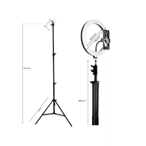 Tracer TRAOSW46745 Ring Light 15 W/30 cm/900-1700 lm/gyűrűs LED lámpa normál állvánnyal