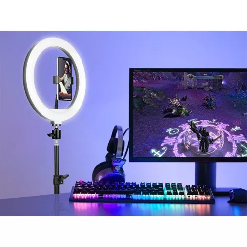 Tracer TRAOSW46745 Ring Light 15 W/30 cm/900-1700 lm/gyűrűs LED lámpa normál állvánnyal