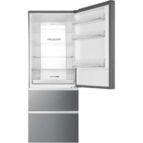 Haier A3FE743CPJ nerezová oceľ, mraznička dole, chladnička: 310 l, mraznička: 140 l, celková bezmrazová chladnička