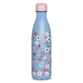   Sticlă de apă metalică cu pereți dubli Ars Una 500 ml Pearl Blossom Blue 24 (5376)