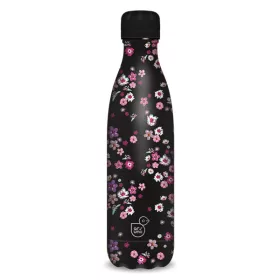   Sticlă de apă metalică cu pereți dubli Ars Una 500 ml Pearl Blossom Black 24 (5377)